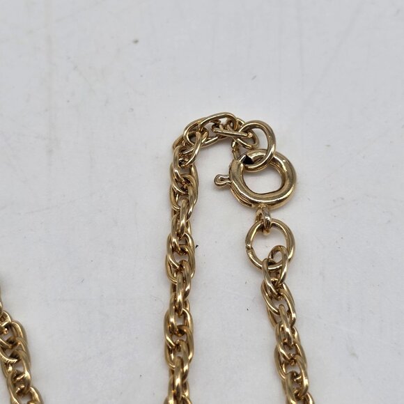 Gold Tone Twisted Rope Chain Necklace Extra Long 54" - Picture 6 of 6